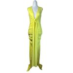 Susana Monaco Tie Front Gathered Dress in Glow X-Small New Womens Maxi Photo 5