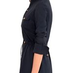 Gretchen Scott NWT NEW Navy Blue Snappy Button Down Dress Photo 2