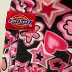 Dickies  Scrub Top Pink and Black Hearts and Stars Size Medium Photo 5