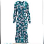 Intermix  Floral Teal Aria Dress - Size 0 Photo 1