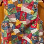 Vintage Handmade Denim Patchwork Vest Adorable! Blue Photo 5