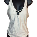 Antiqua‎ Swim NWT Size Large One Piece Stretch Deep V Beach Pool Travel Swimsuit Photo 0