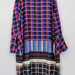 Eloquii New Size 14 Plaid Printed Flare Sleeve Easy Shift Dress Long Sleeves Photo 2