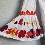 Free People White Mini Dress Embroidered Bell sleeves Size S (mend job pictured) Photo 1