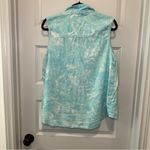 Time & Tru Blue/White Tie Dye PrintSleeveless Button Up Top XXL Photo 7