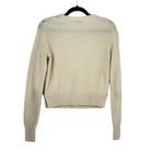 Madewell  Womens Beige‎ Merino Wool Long Sleeve Cable-knit Sweater Small Photo 6