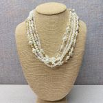 PREMIER DESIGN Multi Strand Pearl Crystal Beads Bridal Statement Necklace White Photo 0