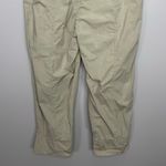James Perse  Utility Pant Large Beige Cropped Drawstring Waist Casual Relaxed Fit Photo 7
