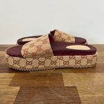 Gucci Angelina GG Supreme Platform Slide Sandals Beige Ruggine EU 40 Italy Photo 1