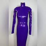 LaQuan Smith New Sequin Mock Neck Long Sleeve Cutout Column Gown Sz Small $3,125 Photo 5