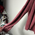 7th Ray  Pink Pullover Scooped Long Sleeve Sweater size Large Photo 4