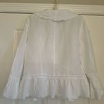 FOR THE REPUBLIC  100% Linen Women’s Ruffle Tie-Front Blouse Sz 8 Photo 4