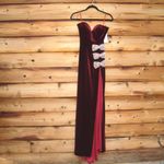 Jovani NWT  Velvet Gown With Rhinestone Bow Accents 42665 Photo 2