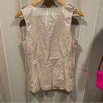 EXPRESS Cute pink blush shimmer ruffle collar sleeveless scoop neck flowy top Photo 5