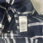 Lucky Brand  Navy and White Checkered Shirt Size Small Photo 6