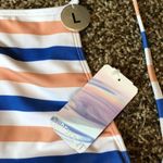 Bathing Suit Top Blue White Yellow Stripes Size L Photo 1