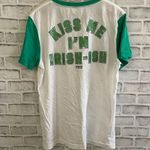PINK - Victoria's Secret Women’s Victoria’s Secret PINK “KISS Me- I’m Irish-ish” Shamrock t-shirt Medium Photo 0
