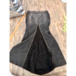 Bisou Bisou Y2K 90s 2000s  Women's Black Fishtail Embroidered Denim Skirt Size 8 Photo 4