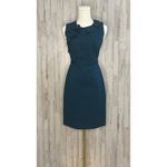 Elie Tahari ‎ Women's Sleeveless Sheath Dress Blue Belted Knee Length Size 2 Photo 2