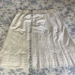 Isaac Mizrahi Live White A-Line Cotton Embroidered Skirt Size Large Photo 6