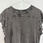 We The Free  Distressed Mineral Washed Black Sleeveless Cotton Top sz S Boho Photo 1