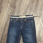 Big star Y2K  Union Straight Leg Jeans Premium Denim Leather Patch Blue 2000s Photo 3