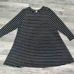 Old Navy  Black White Stripe Long Sleeve Knit Swing Dress S31 Photo 0