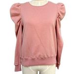 Rebecca Minkoff Janine Puff Sleeve Sweatshirt Pink Small Photo 0