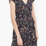 J.Crew  blue floral faux wrap ruffle dress Photo 2