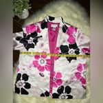 draper's & damon's Draper’s & Damon’s pink floral 100% silk blazer sz 12 Photo 4