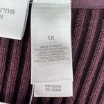 Liz Claiborne  1X Women Purple Eggplant Quilted & Sweater Full Zip Jacket Photo 8