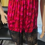 Smart & Sexy Elegant  Vibrant Pink and Black Lace Chemise Photo 2