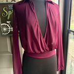 EXPRESS Vintage NWOT 90s  sheer open long sleeve collared blouse, size large Photo 1