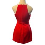 Likely  Carro Dress Scarlet Red Women's 4 Mini Rosette Detail High Neck Stretch‎ Photo 5