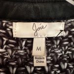 Joie  Jacolyn Leather Trim Knit Cardigan Jacket Womens Medium Black Career Luxury Photo 7