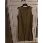 D.P.S. New York Women's Sleeveless Linen Cotton Blend Midi Dress‎ Brown Size L Photo 1