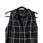 Sleeveless Black Windowpane Lined Dress 12 Minimalist Modern Classic Preppy City Photo 14