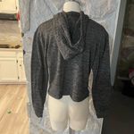 Ymi  Juniors Dark Gray Cropped Hooded Shirt- Size XL Photo 1