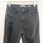 Girlish Denim High Rise Flare Distressed Jeans Faded Black Retro Western Size 29 Photo 1