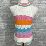 THML  Multicolor Striped High Neck Knit Tank Top Photo 2