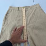 Boden Crop Linen Straight Wide Leg Trouser Tan Oatmeal Size 4 Photo 13