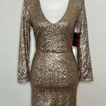 Bongo Gold Sequin Party Dress Photo 6