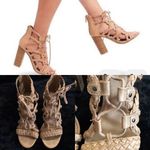 Merona  Braided lace up block heel sandals Photo 1