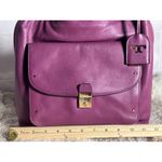Tory Burch  Priscilla‎ Purple Leather Shoulder Bag Satchel Hobo Bag Front Pocket Photo 6