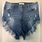 Aphrodite  Distressed Blue Jean Shorts Photo 1