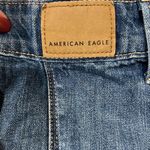 American Eagle  Outfitters Black Denim Buttonfly Jeans Skirt Size 10 Photo 2