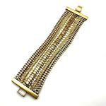 Stella & Dot  Phillipa Statement Bracelet Wide width Layering Gold tone Photo 3