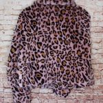 Candie's  | Mauve Faux Fur Leopard Print Jacket Photo 2