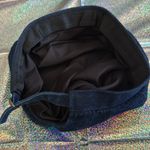 Navy Blue Denim Cap with Gold Chain Detail Photo 3