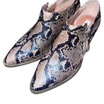 Chelsea and Violet  Ava Snake Print Booties leather side zip size 7.5 Photo 2